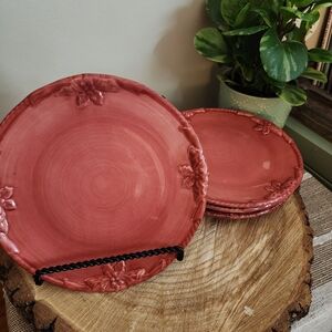 Hand Painted Tracy Porter Winterland Collection Plates - Set of 4